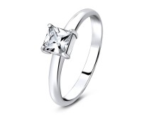 Small Square CZ Silver Rings SCR-5-06 